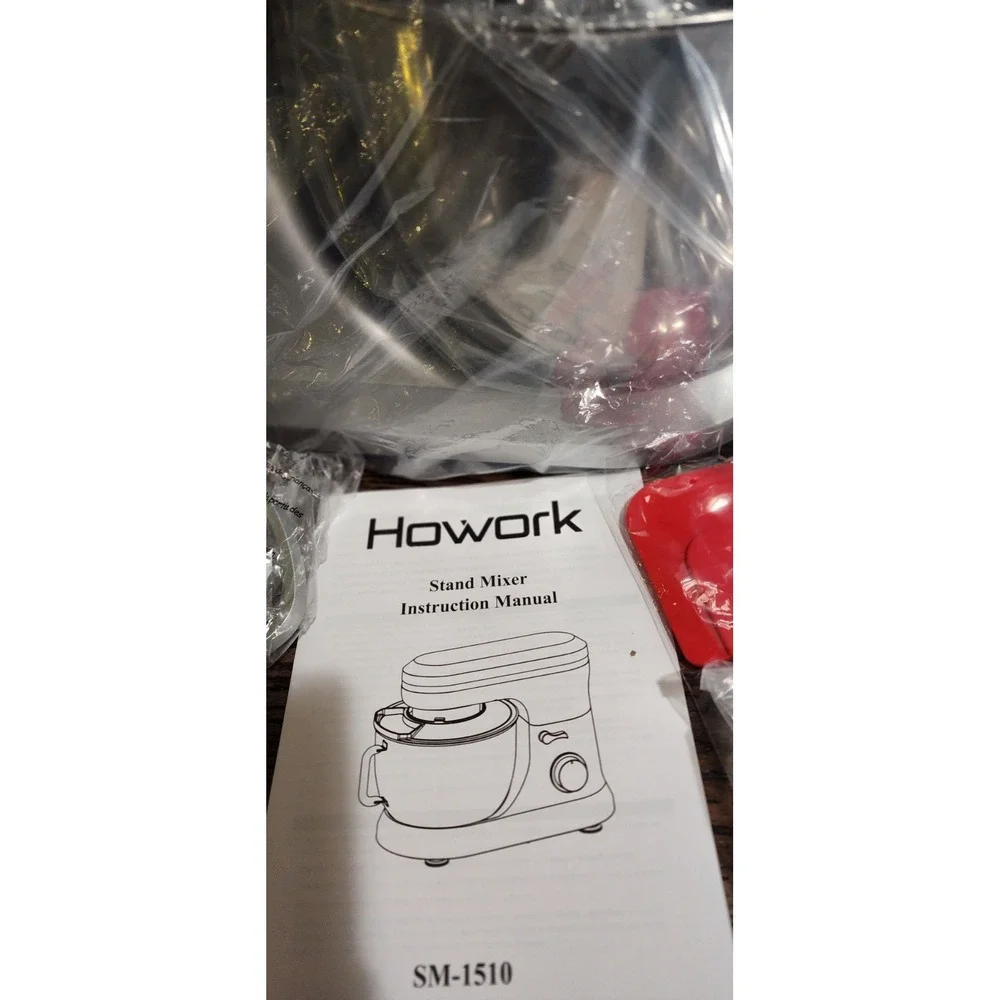 Howork 7Qt Stand Mixer SM-1510 10-Speed Tilt-Head Electric Food Mixer Silver